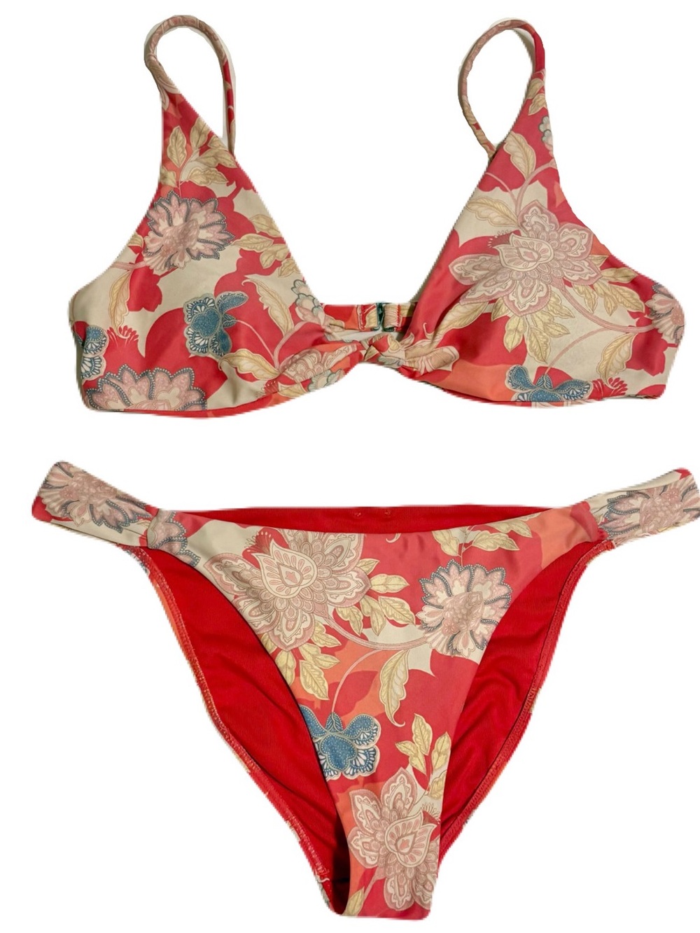 O’Neill Antalya Red Floral Bikini Set Swimsuit